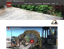 Tablet Screenshot of luigisconcrete.com